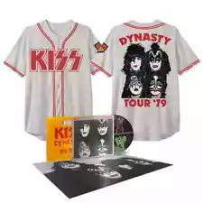 KISS DYNASTY 45TH ANNIVERSARY PICTURE DISC & 79’ BASEBALL JERSEY L Presale