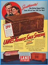 1939 Lane Cedar Hope Chest Altavista VA Model 44-1631 44-1688 Sweethearts Ad