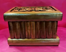 TURKISH PUZZLE MAGIC SECRET TRICK JEWELERY BOX CASE WOOD PANDORA HANDMADE SMALL