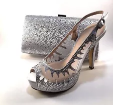 Lady Couture Dream High Heel Dressy Mesh Slingback Platform Shoe Choose SZ/Color