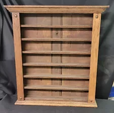 Antique Oak Brunswick Balke Collender Style BBC Pool Table Ball Rack Cabinet