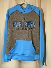 Fanatics Carolina Panthers NFL Sweatshirt Hoodie Large Blue/Gray EUC