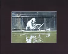 8X10" Matted Print Picture Graffiti Street Art, Banksy: Waters Edge