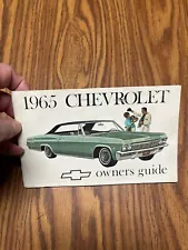 1965 Chevrolet Owners Manual Guide Impala Belair Excellent Original 65