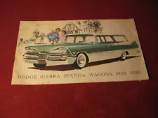 1959 Dodge Station Wagon Sales Brochure Booklet Catalog Old Original