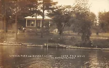 MULLET LAKE Michigan US USA postcard RPPC Linden Park lots land for sale