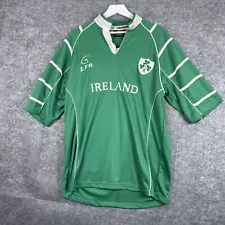 Live For Rugby NWT Ireland Rugby Shirt Long Sleeve XL Green White Casual Sporty