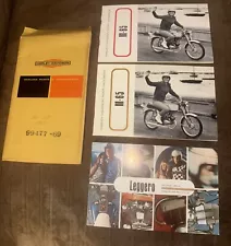 OEM Harley-Davidson Leggero M-65 Owners Manuals Lot Of 3 1968, 1969, 1970