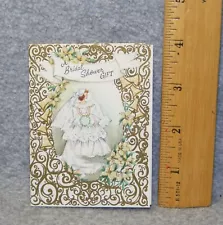 Vintage unused bridal wedding shower gift enclosure greeting card