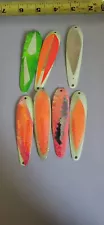 7 glow in the dark spoons blanks for salmon and steelhead