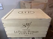 Wine Box Case Wooden Crate Fleur Petrus 13Lx11Wx7