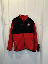 Ohio State Buckeyes Jacket Womens XL THE OVAL Brand Full Zip Black /red