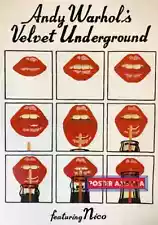 Andy Warhol’s Velvet Underground Featuring Nico Red Lips Poster 23.5 x 33