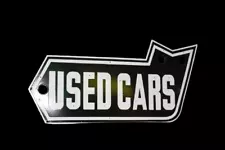 USED CARS PORCELAIN ENAMEL NEON SKIN SIGN 45 INCHES SSP