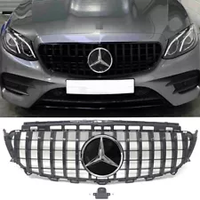 Front Grill for Mercedes Benz E Class W213 E63/E63 S AMG Models w/Emblem Black