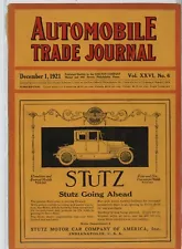 1921 Stutz Motor Car Co. Ad: Going Ahead - Roadster, Bearcat - Cover Only