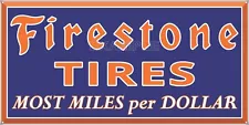 FIRESTONE TIRES REPAIR GAS SERVICE STATION OLD SIGN REMAKE ALUMINUM SIZE OPTIONS