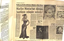 Marilyn Monroe Newspaper February 22 , 1965 "Turkish"