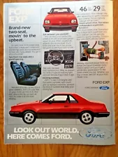 1982 Ford EXP Ad Brand-new Two-Seat Moving to the upbeat