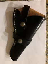 Black Leather Holster For Pistol Revolver