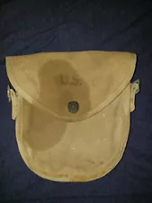 WWII US Army Thompson magazine drum pouch canvas field gear