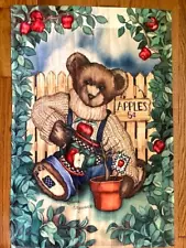 Laurie Korsgaden Large Outdoor Garden Flag 25.5"W x 38"L Bear Apples NCE