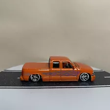 Jada Dub City 2000 Chevy Silverado Pickup Truck Orange w/Flames & Bed Cover NM