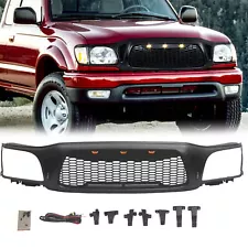 Front Bumper Grill Honeycomb Grille for 2001-2004 Tacoma with Led Lights Black (For: 2003 Tacoma)