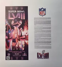 Commemorative 2024 Super Bowl LVIII Ticket Chiefs 49ers - Customizeable