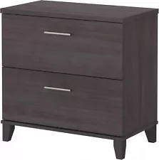 Bush Furniture Somerset 2 Drawer Lateral File Cabinet in Storm Gray...