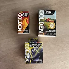 Golden OPEN, Heavy Body, High flow, Acrylic Paint Boxed Set Bundle Lot