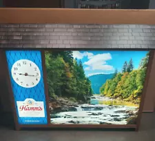 Hamm's Beer Advertising light / clock / sign Scene o rama 2020 led sign w/ box