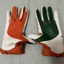 University of Miami The U College Football NCAA Certified Gloves Med