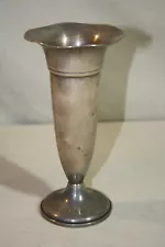 Vintage Preisner Sterling 193 7 Inch Trumpet Vase!