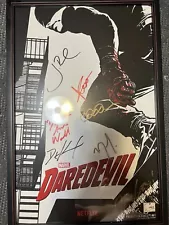 Daredevil Netflix Season 1 poster **Cast Signed** Charlie Cox Jon Bernthal