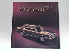 1985 CHRYSLER NEW YORKER SALES BROCHURE CATALOG IN EXCELLENT CONDITION