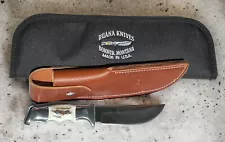 Fixed Blade Ruana Knife 20B 5" Skinner Jimped, Sheath, Zipper Case DH-2108