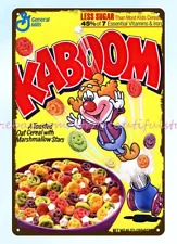 Kaboom cereal restaurant breakfast metal tin sign old reproductions for sale