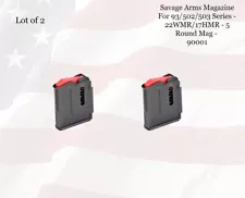 LOT of (2) Savage Arms 5rd Magazine For 93/502/503 Series 22WMR/17HMR - 90001