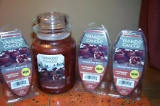 SALE yankee candle 22oz JARS PECAN PIE BITES + 3 PKG WAX MELTS