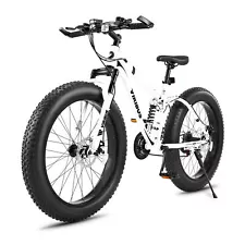 Secondhand 26" Full Suspension Mountain Bike 21 Speed Fat Tire Bike for Adults