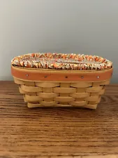 LONGABERGER 1999 Candy Corn Basket - Includes Protector and Liner