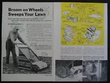 Lawn & Sidewalk Sweeper from old reel mower HowTo build PLANS