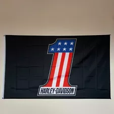 Harley Davidson Motorcycle 3x5 ft Flag Vintage Garden Garage Wall Sign Banner