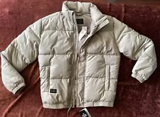 Hollister HCO Puffer Jacket 23" Beige Women’s Sz:Medium-NWT