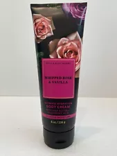 DENT SALE Bath & Body Works WHIPPED ROSE & VANILLA Body Cream 8 oz [SEE PICS]