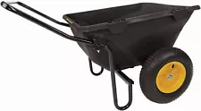 7 Cubic Foot Heavy Duty Utility Yard Garden Cart Wheelbarrow Cub Cart with Handl