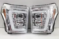 FITS 11-16 Ford F250 F350 F450 SuperDuty LED Light Tube DRL Projector Headlights (For: Ford F-350 Super Duty)