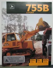 1990s John Deere 755B Loader Construction Features Specs Sales Tri-Folder