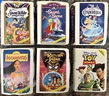 SALE! 6 Disney 1995 DISNEY Happy Meal MASTERPIECE COLLECTION orig Mini VHS Cases